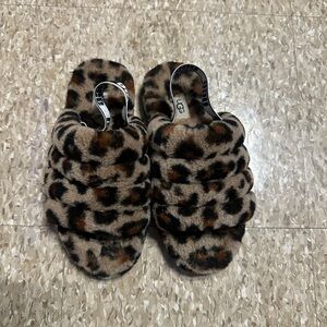 UGG Women's Fuzzy Animal Print Slippers